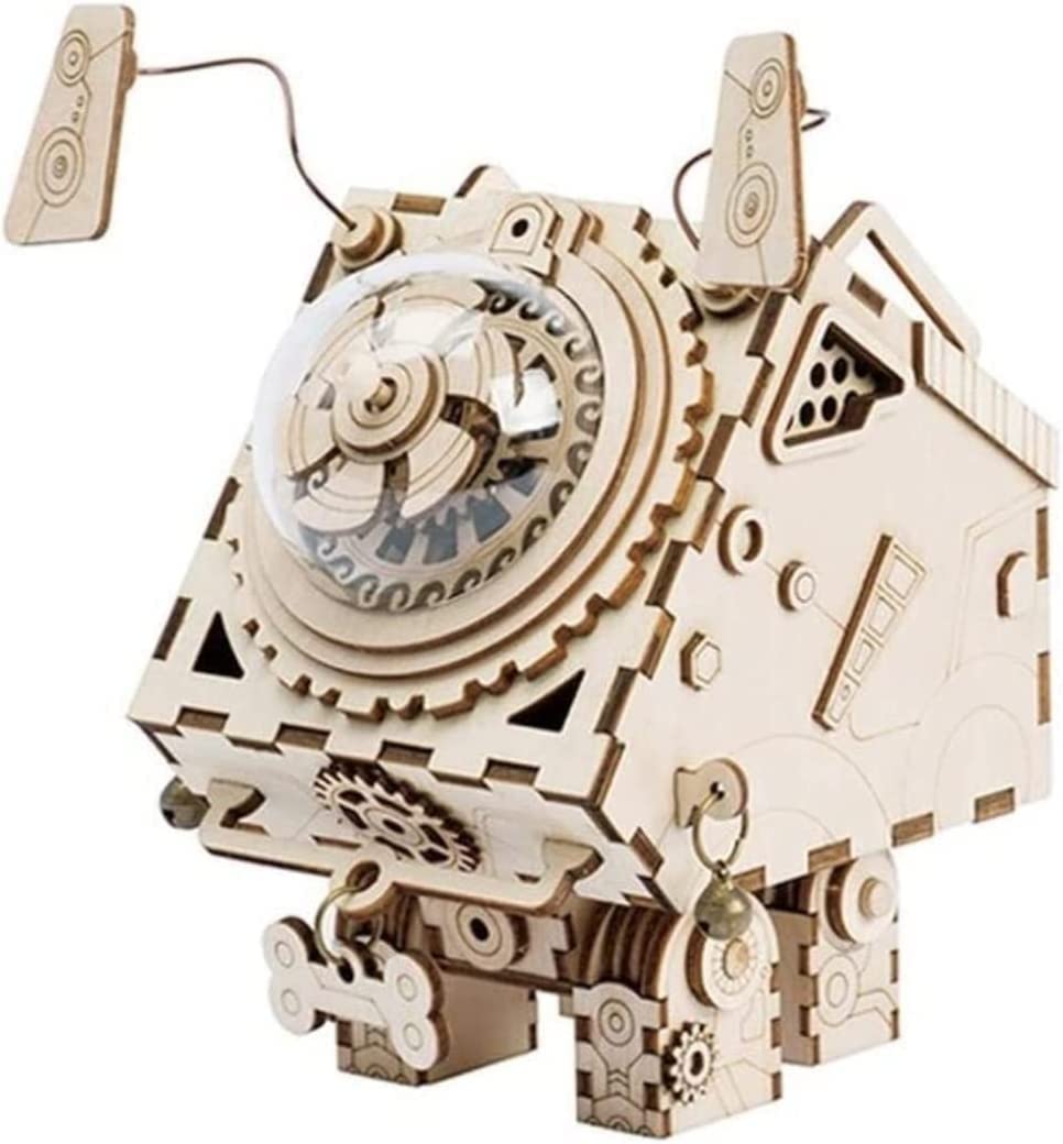 SCUUBE Music box 3D Music Box Handmade Wooden Craft Innovation Scenario and Decorations Idea for Birthday Christmas for Family Festival Gift (Color : B)
