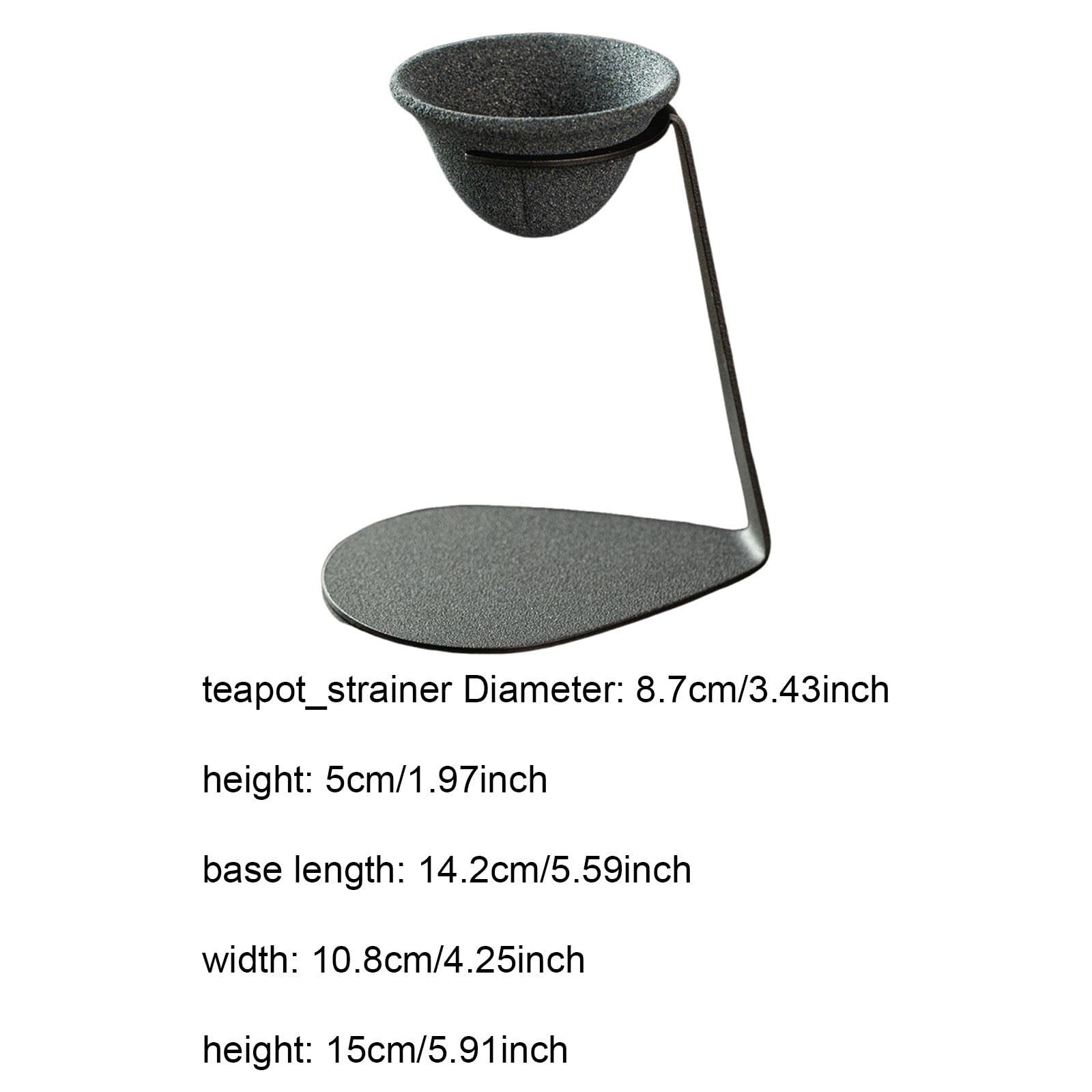 perfk Infuseur à thé portable avec base, filtre à café et ustensiles pour la maison ou la chambre à coucher. Idéal comme infuseur à thé chinois portable, Forme de Cône