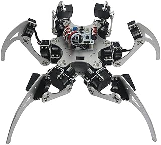 ANTBEE Spider Robot Assembled 18DOF Robot, With Servos Controller Aluminium Hexapod Spider Six Legs Robot
