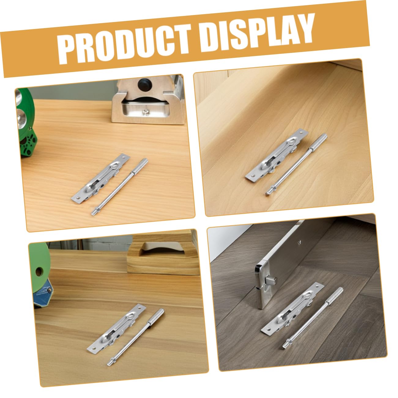 TEHAUX Set 2 Chiavistelli Antifurto per Porta a Doppio Battente in Acciaio Inossidabile Design Compatto e Applicazione Versatile per Case e Magazzini