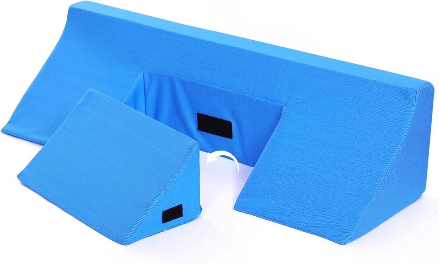 35" Wedge Pillow for Side Sleeping,Training for Side Sleeping with Detachable Small Wedge Pillow,Positioning Wedge for Side Sleeper,Back Support,Reducing Snoring,Preventing Bedsores (R-shaped)