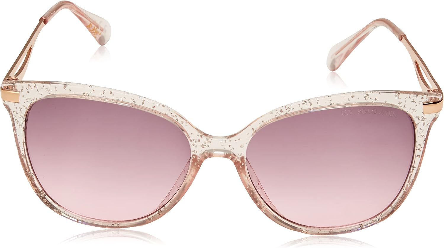 U.S. POLO ASSN. womens Pa5034 Sparkling Uv400 Protective Round Sunglasses. Classic Gifts for Women, 60 Mm Round Sunglasses
