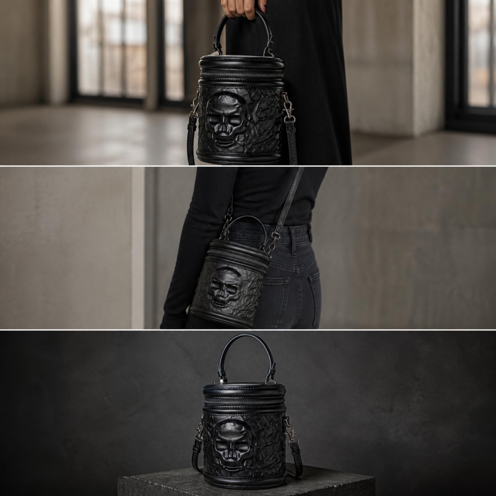 Borsa a Secchiello a Tracolla Versatile