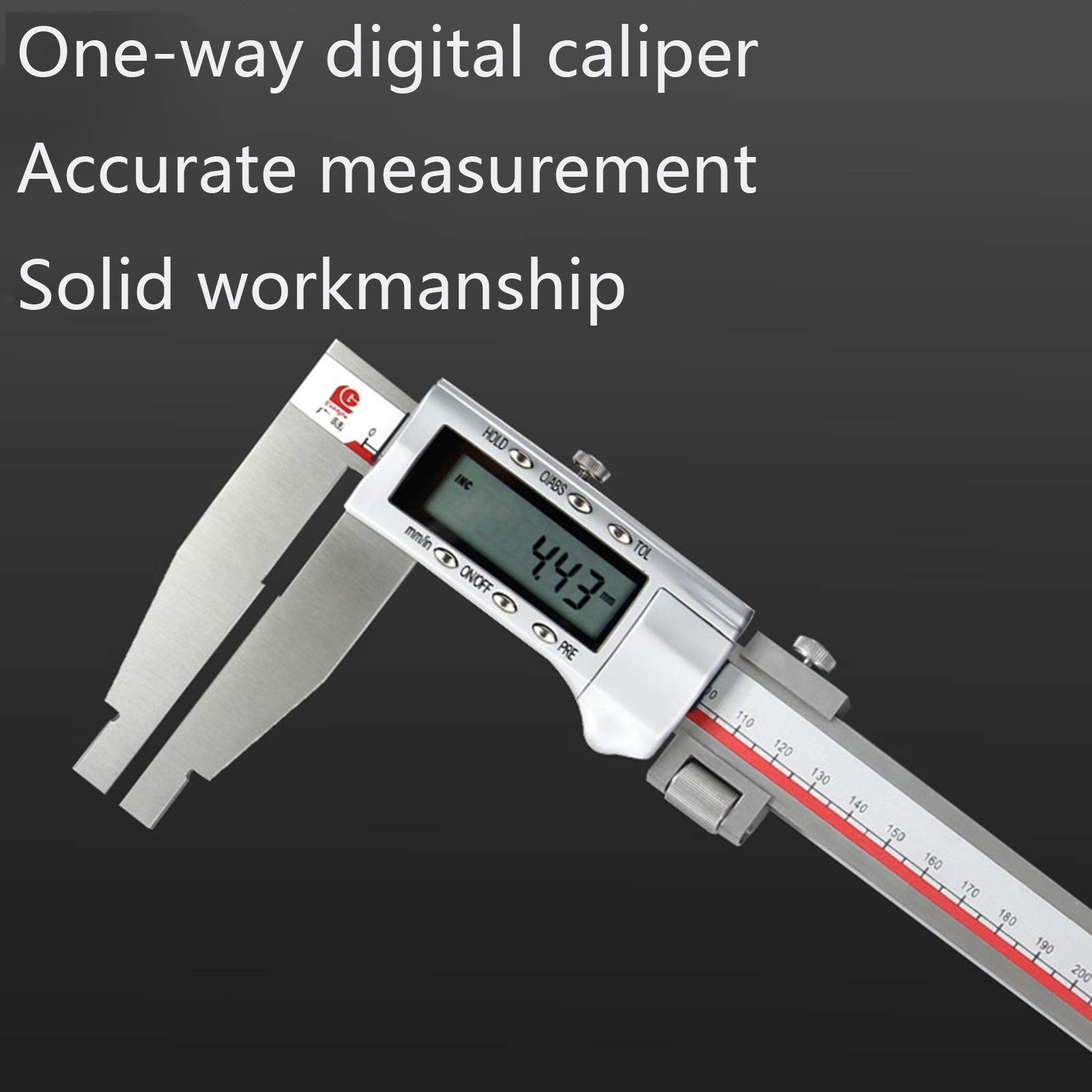 Calibro Digitale Professionale Acciaio Metallo Precisione Micrometro in Acciaio Inox con Ampio Display LCD inch Electronic Digital Caliper per Misurzione Esterna Interna profondità E di Passo