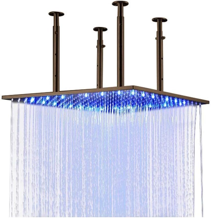 Juno LED Shower Head 3 Color Changing 24 Inch Ceiling Mount Square