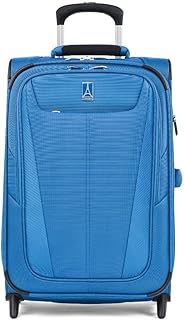 Travelpro Maxlite 5 Softside Expandable Upright 2 Wheel Luggage, Lightweight Suitcase, Men and Women, Azure Blue, Carry-on...