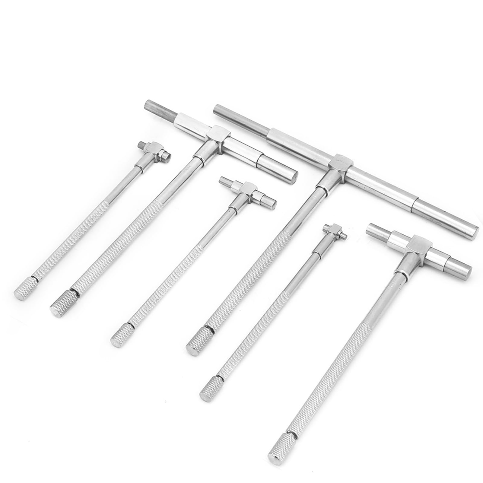Ensemble De Jauges Télescopiques, 6 Pièces/ensemble De Jauge D'alésage En T Réglable 8-150 Mm, 0,1 Outils De Mesure Micrométriques De Jauge De Diamètre Intérieur De Haute Précision Pour Mesurer les Tr