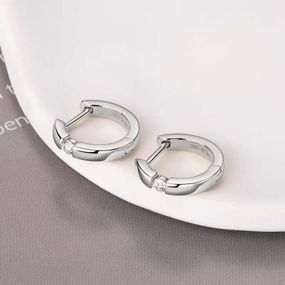 Moissanite Orecchini A Cerchio per Gli Uomini Delle Donne 925 In Argento Sterling Moissanite Huggie Orecchini Piccoli Orecchini Moissanite Gioielli Regali