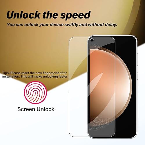 Miniatura 10 de BIGFACE Protector de pantalla de vidrio templado para Galaxy S23 + protector de lente de cámara 2 + 2 unidades antiarañazos desbloqueo ultrasónico