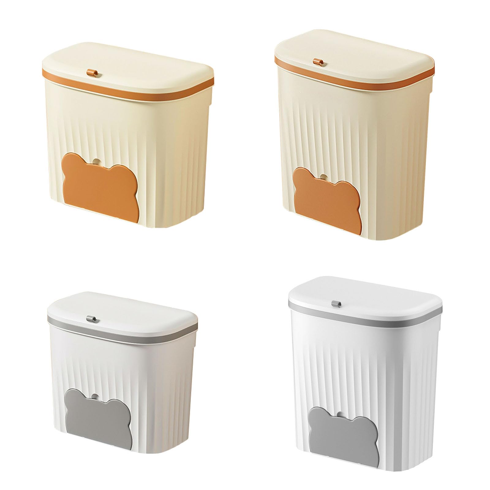 Poubelle Murale à Compost Pour Cuisine - À Suspendre Sous L'armoire Ou L'évier - Couvercle Coulissant, Accès Facile