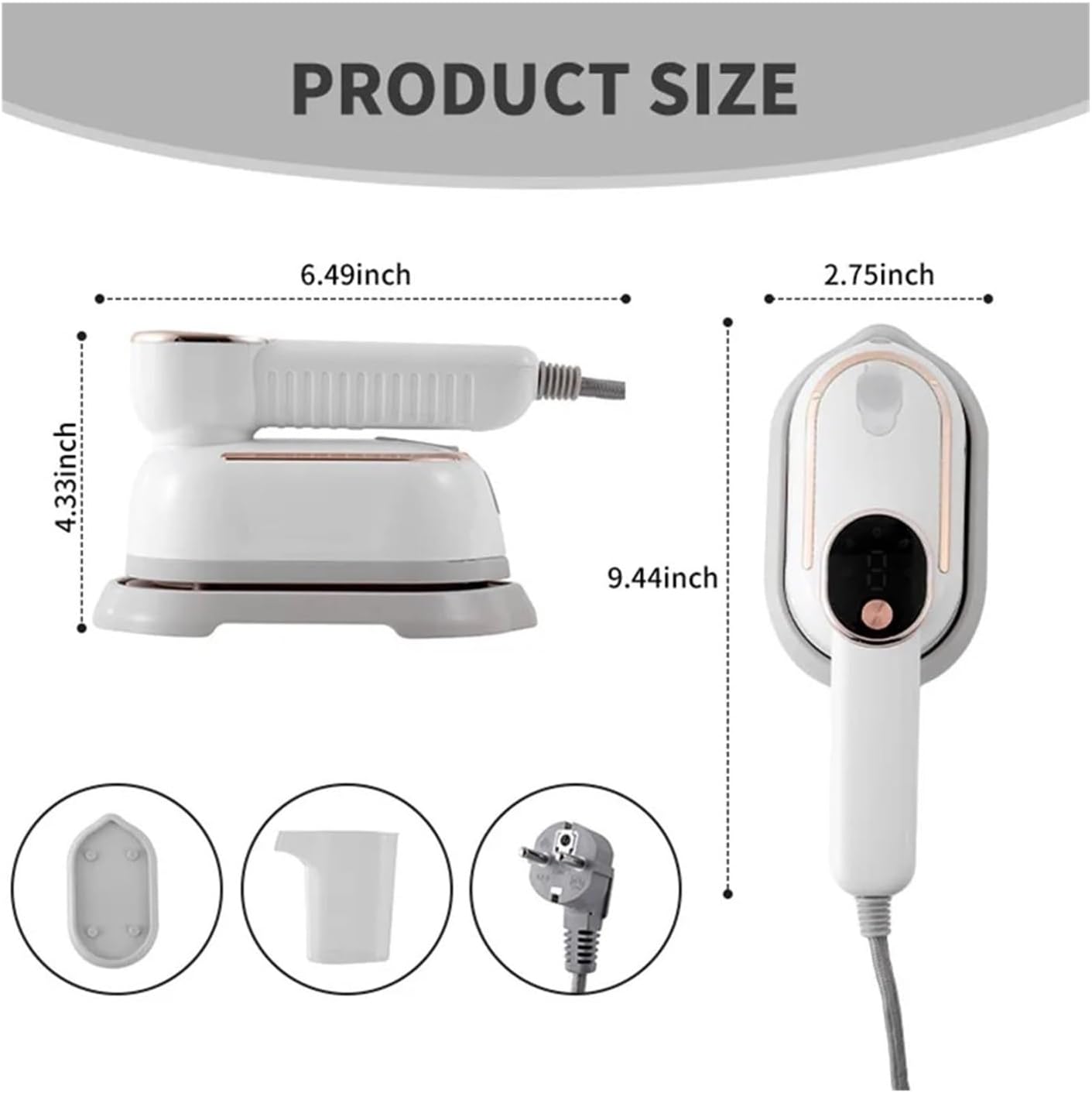 Compact Handheld Steam Iron – Portable Hanging Ironing Machine for Household, Lightweight Steam Iron for Clothes, Curtains & Upholstery(PURPLE)