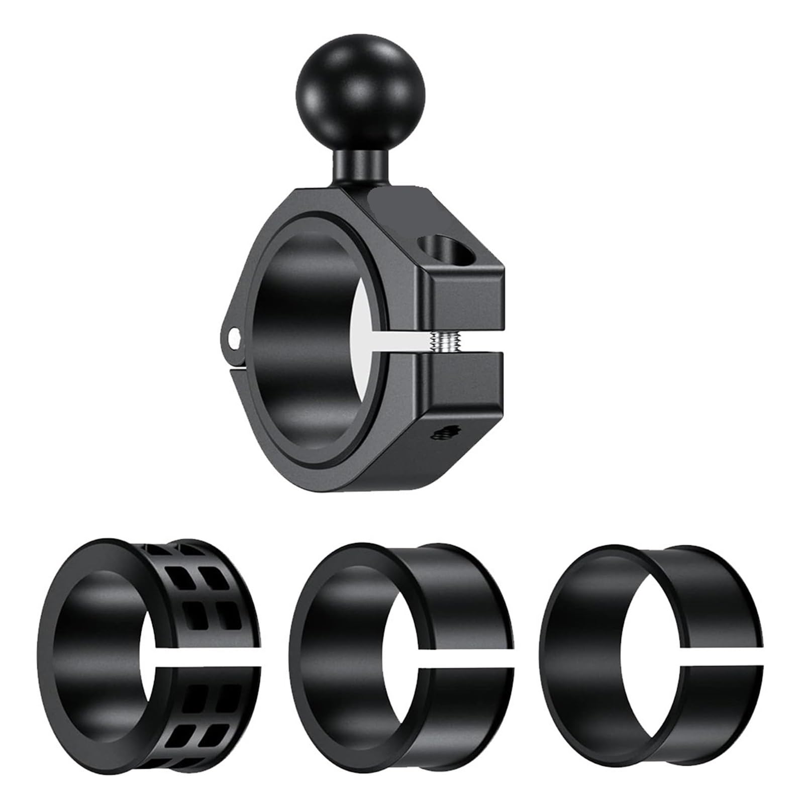 Supporto Navigazione Base Montaggio Con Morsetto Manubrio Grande Sfera Da 1 Pollice In Lega Alluminio Braccio A Doppia Presa 1" E Supporto Telefono Moto Bici