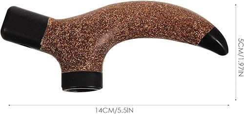 Miniatura 3 de Hemoton Mango de caña de trekking, mango de bastón, agarre de corcho, para recambio, herramientas de esquí, mango de bastón, bastones de trekking,