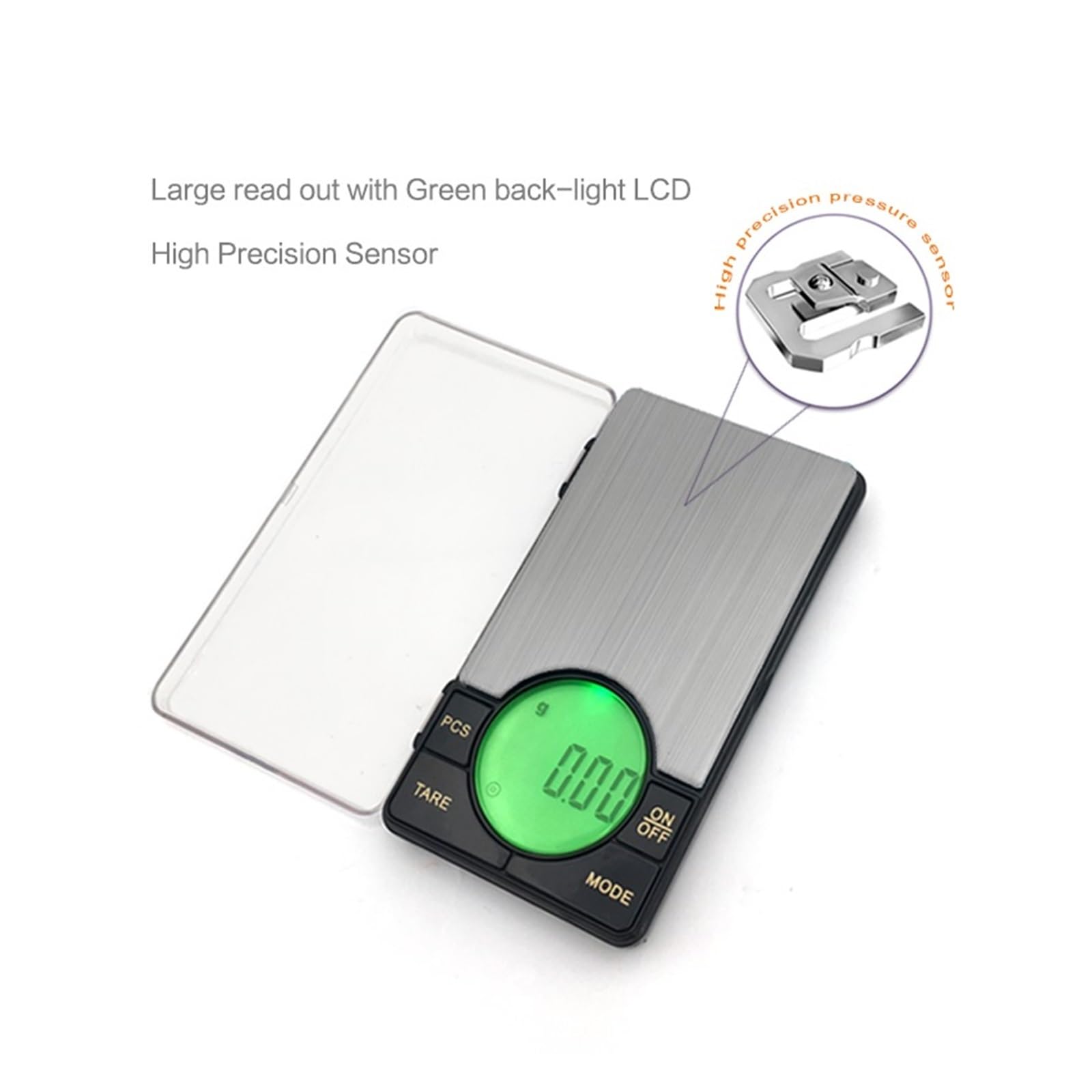 Escala De La Joyería Del Peso Del Bolsillo De Digitaces De La Precisión Con La Retroiluminación LCD Grande 500G 0.01G