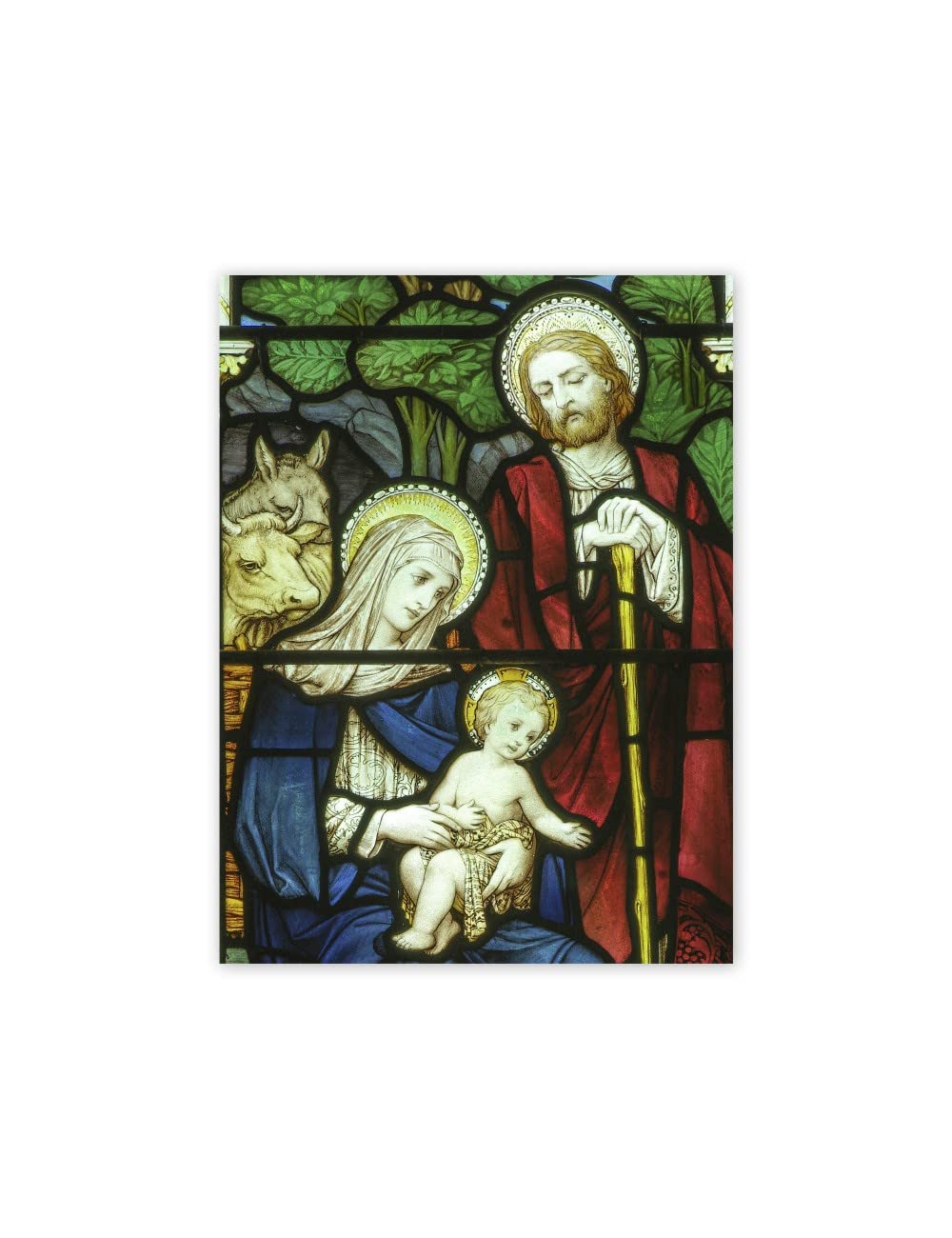 Vetrata Adesiva Natale Fratelli Bonella - Nativit&agrave; 30x40cm - Adesivo Rimovibile Senza Colla Made In Italy