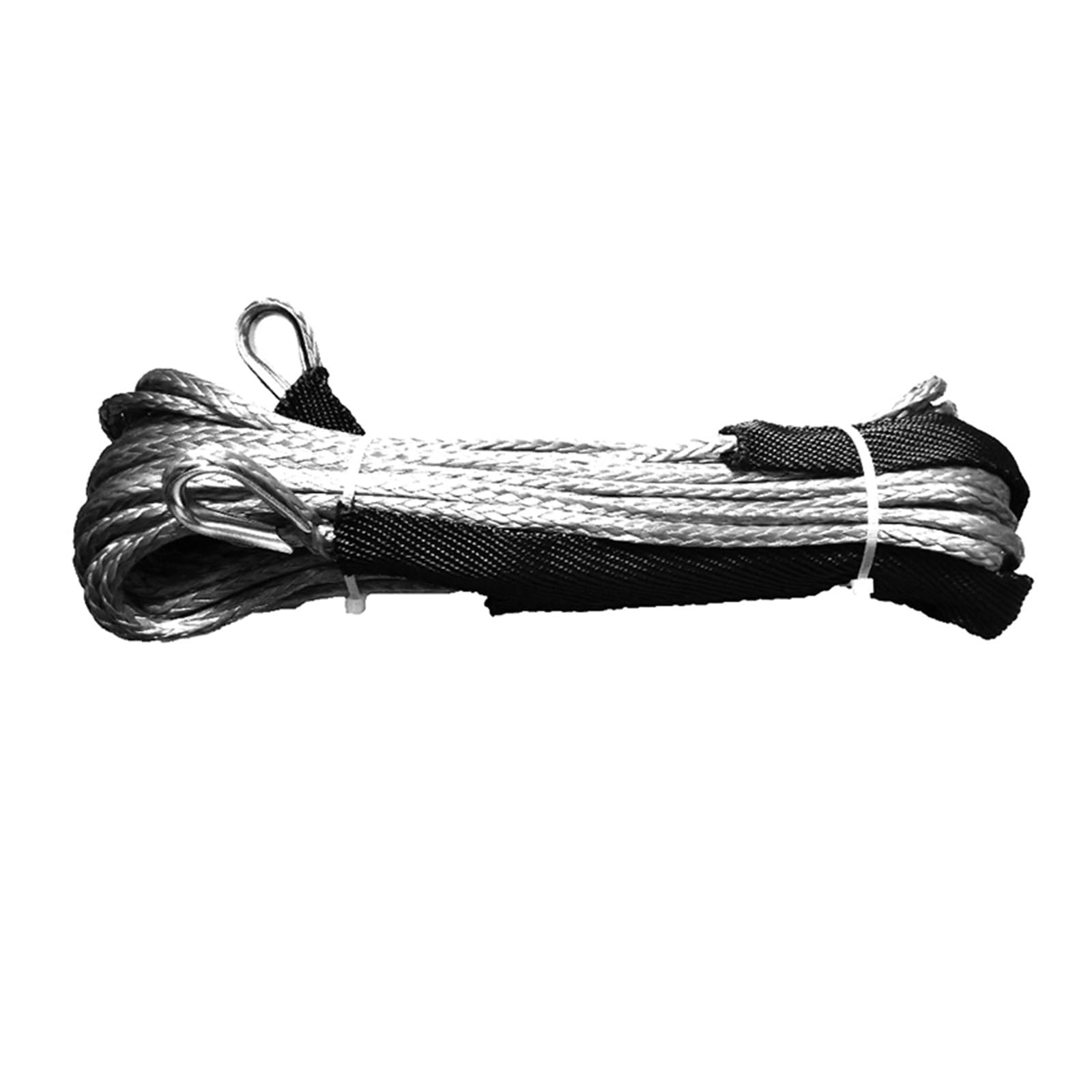 Mthckxjbsuz Grijs Winch Rope, 6Mm X 30M Synthetic Winch Lines Cable Uhmwpe Plasma Rope With Thimble Both Ends(Grijs)