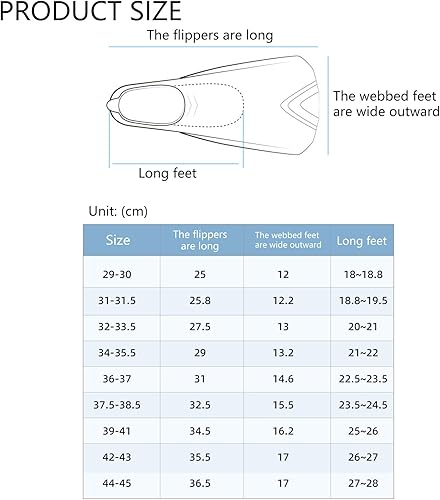 Miniatura 8 de UncleS Aletas de entrenamiento de natación, tamaño de viaje, aletas de natación profesionales, aletas cortas de silicona cómodas para mujeres y