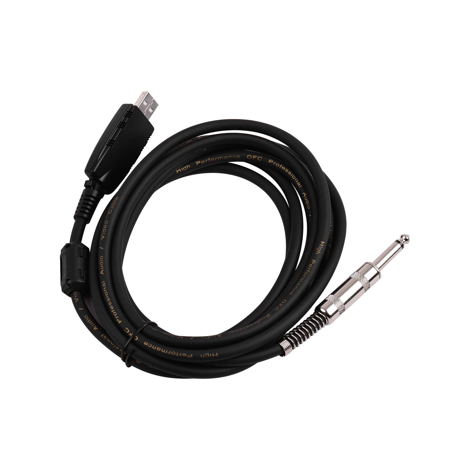 Kabel Rocksmith Real Tone USB typu a męski na 6,35 mm mono Przewód do gitary elektrycznej Profesjonalna gitara do komputera USB Zgodny z systemem operacyjnym Os X 10.9 lub nowszym