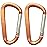 LESHIRY Large Carabiners Keychain 3 Aluminum D Shape Premium Durable D-Ring Carabiner Clip Hook Camping Accessories Snap Link Key Chain (2pack orange)