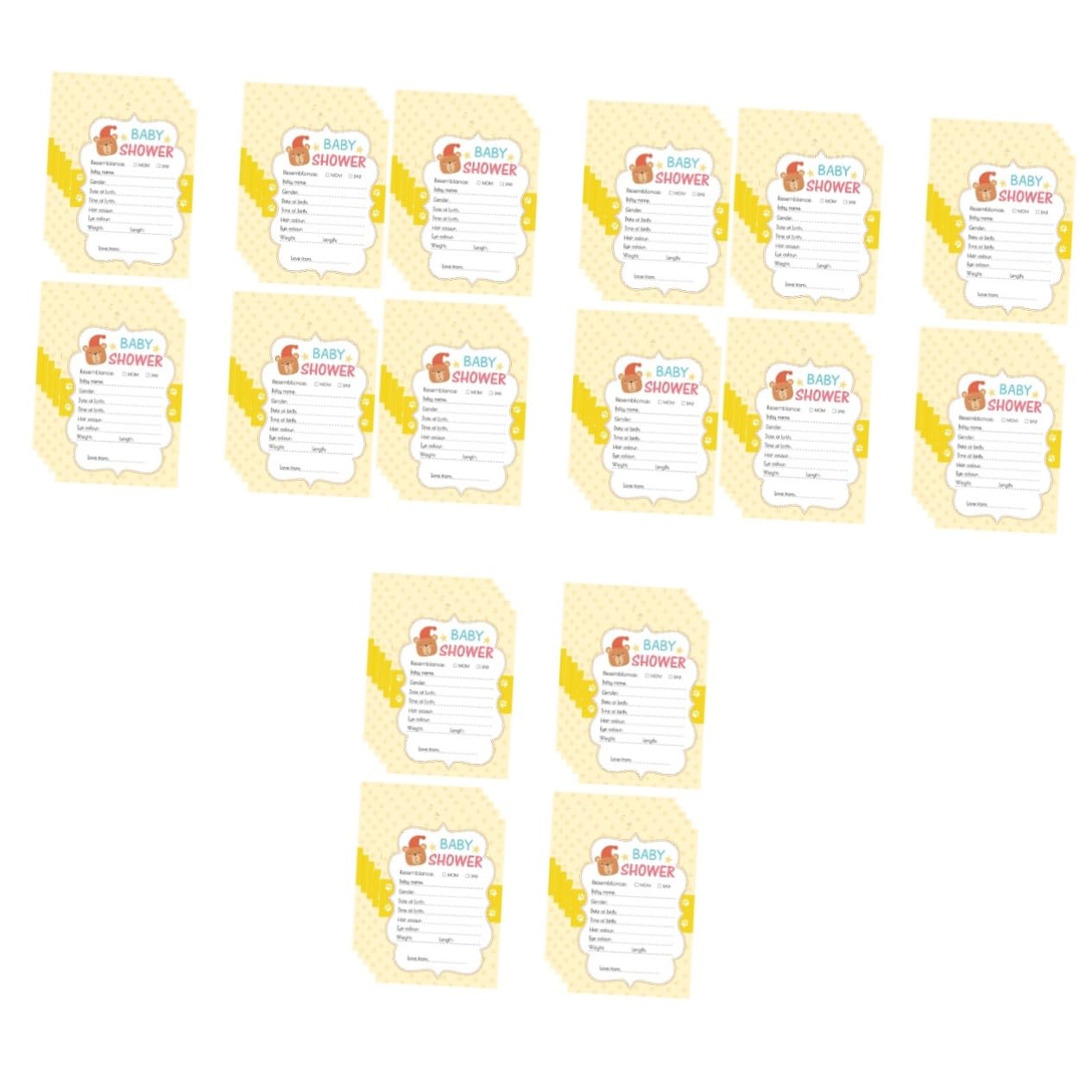 ULTECHNOVO 4 Sätze Shower Spielkarten Ratschläge Vorhersagen Für Eltern Geschlechtsneutrale Karten Für Babyparty Spaß Für Events 20 Stück * 4