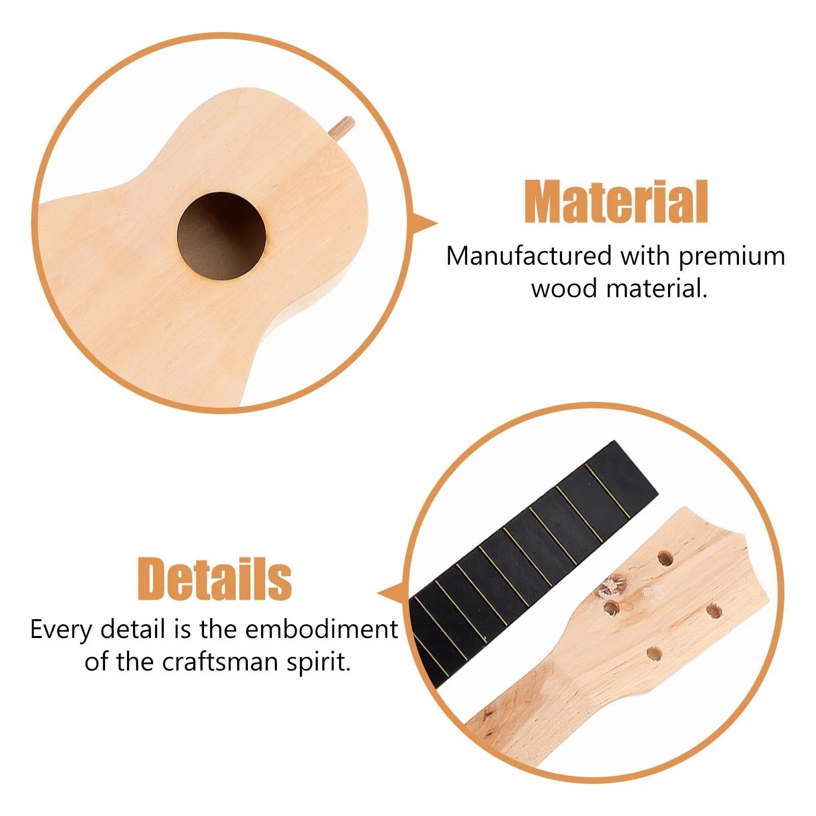Ukulele per principianti Kit Fai Da Te Per Chitarra Ukulele Da 17 Pollici Semplice E Divertente