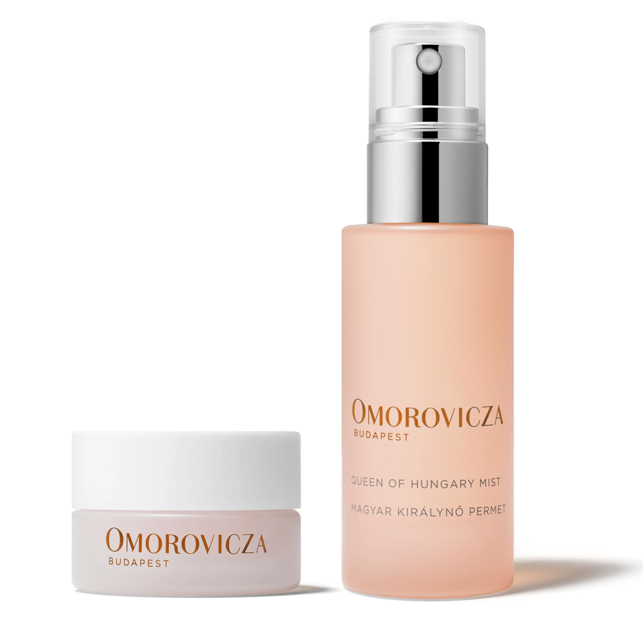 Omorovicza Perfecting Duo, Hydrating Face Mist & Lip Balm Gift Set Skincare with Healing Concentrate™ & Hyaluronic Filling Spheres for Radiant, Supple Skin, Christmas Gifts & Stocking Stuffers