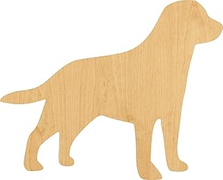 Dog Lab Laser Cut Out Wood Shape Craft Supply Thickness: 1/8 Inch Size:3