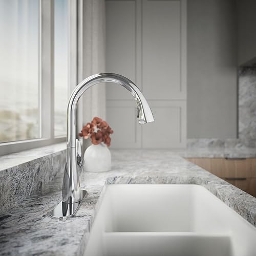 Miniatura 7 de Kohler 30469-CP Rival - Grifo de fregadero de cocina con pulverizador extraíble, cromo pulido