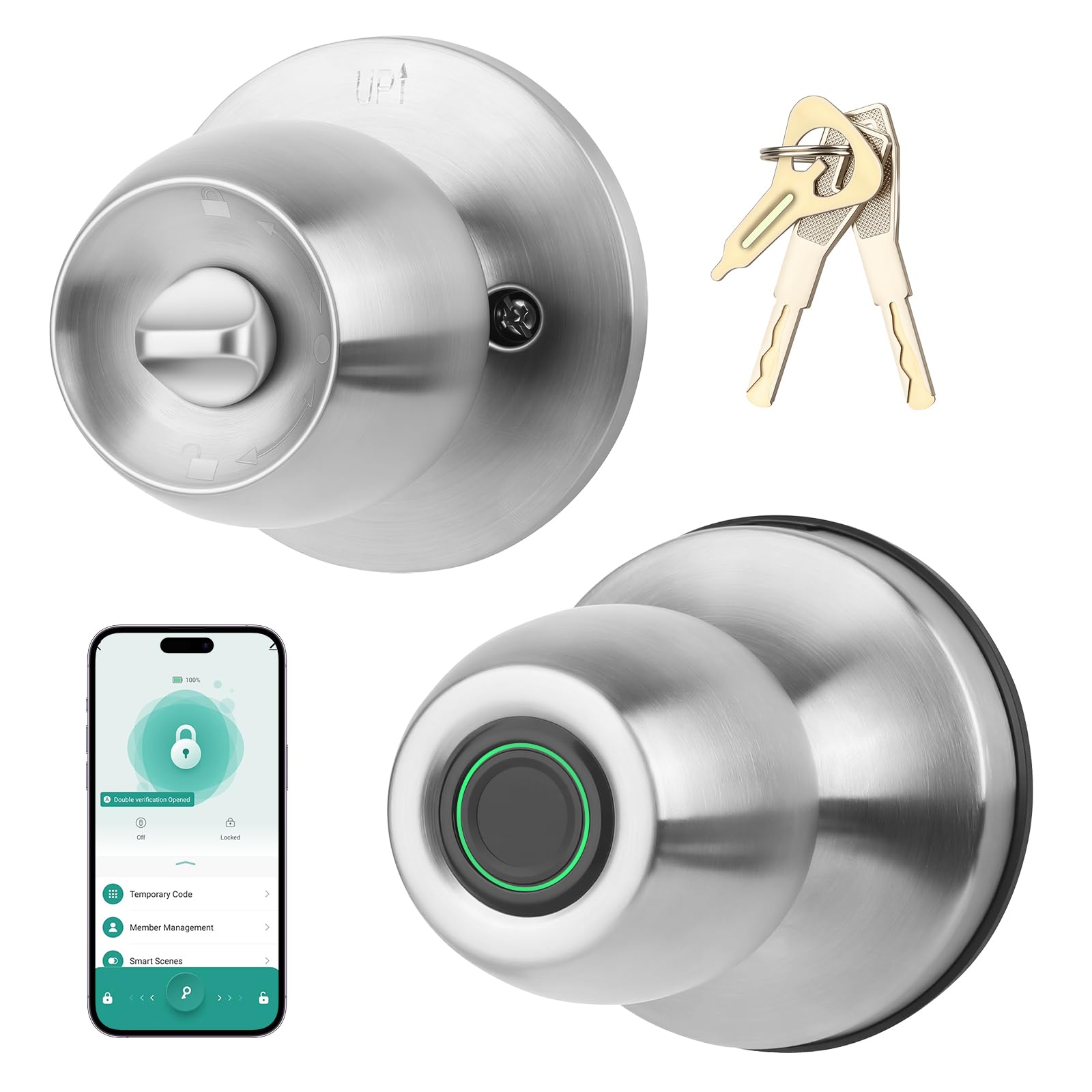 Smart Fingerprint Door Lock - Keyless Entry & App Control -1