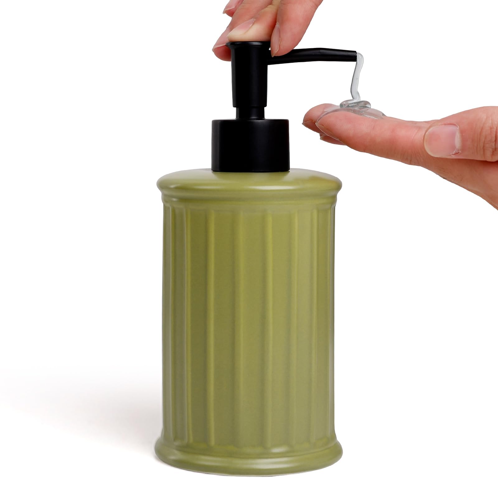 Amazon｜Umlaca ソープディスペンサー 液体 ディスペンサーボトル 陶器