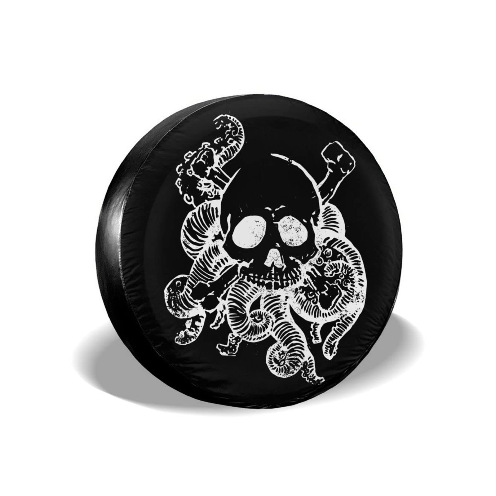 WYAOZHICI Octopus Skull Spare Tire Cover Universal Tire Wheel Covers Fit for Camper Truck SUV