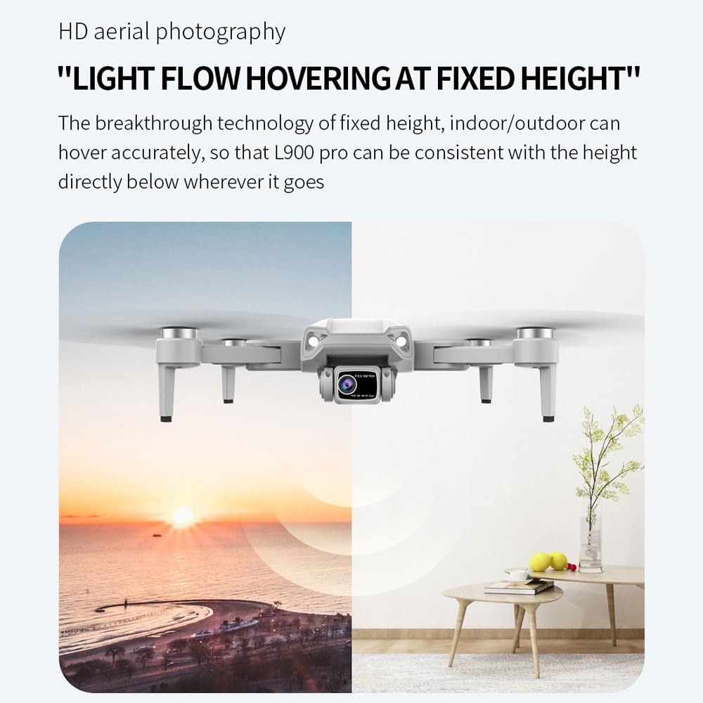 Droni con Fotocamera per Adulti 4K, Quadricottero GPS FPV Pieghevole 5G per Principianti con Posizionamento del Flusso Ottico, Ritorno Automatico A Casa, Seguimi, Motore Brushless