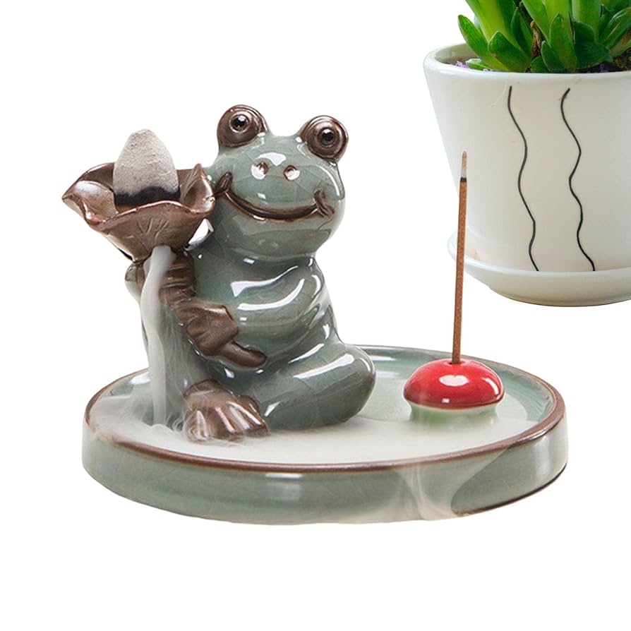 香炉☆カエル Amazon.co.jp: カエルの逆流香炉 | カエル逆流煙香ホルダー