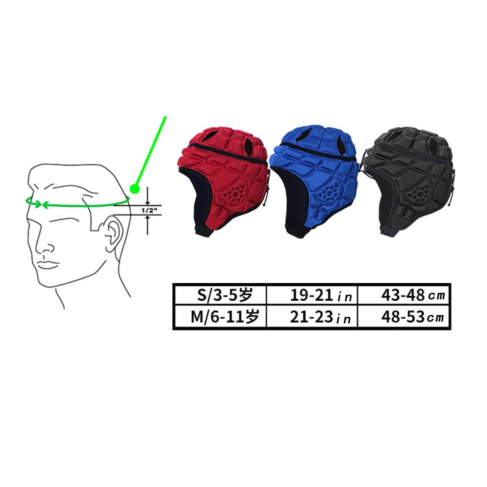 Casque de Rugby pour Enfants, Protège-Chef de Rugby, Coque Souple Rembourrée, Drapeau Polyvalent, Casque de Football, Couvre-Chef de Rugby pour Skateb