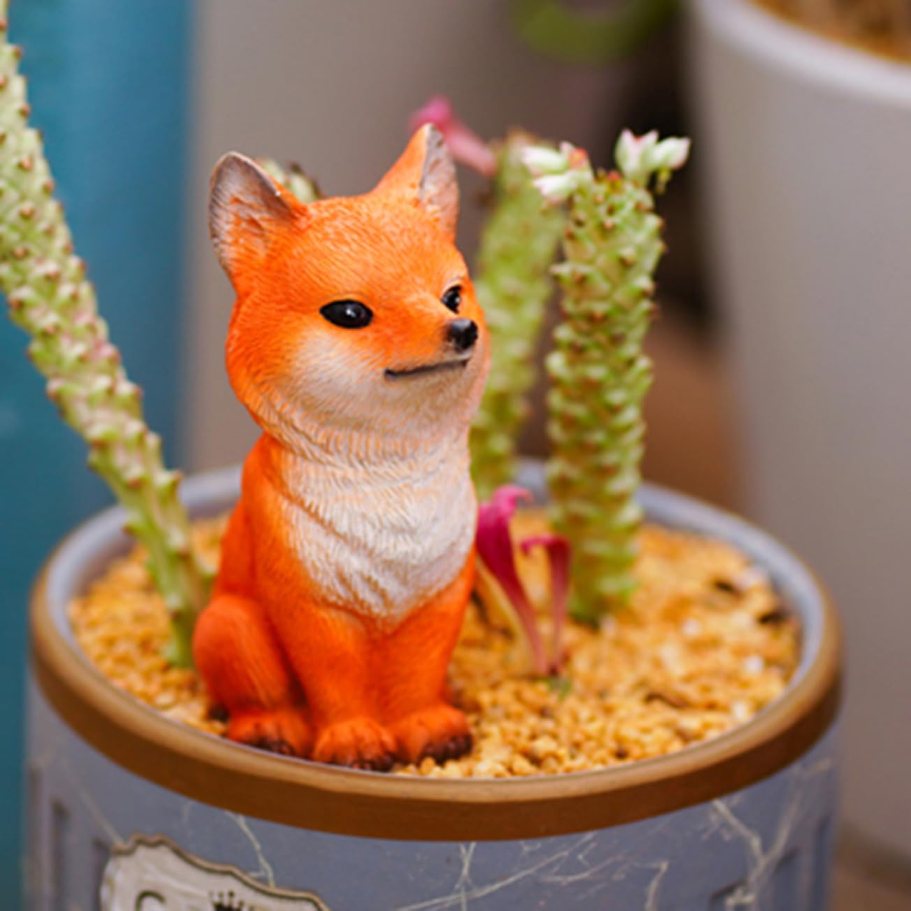 Amazon.co.jp: JAnjiaLxY 狐 グッズ 置物 動物 フィギュア きつね F