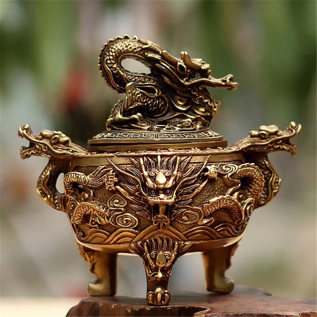 Quemador de Incienso con Grifo de latón, Quemador de sándalo Antiguo, Adornos for Ceremonia del té, adecuados for Muebles de Oficina