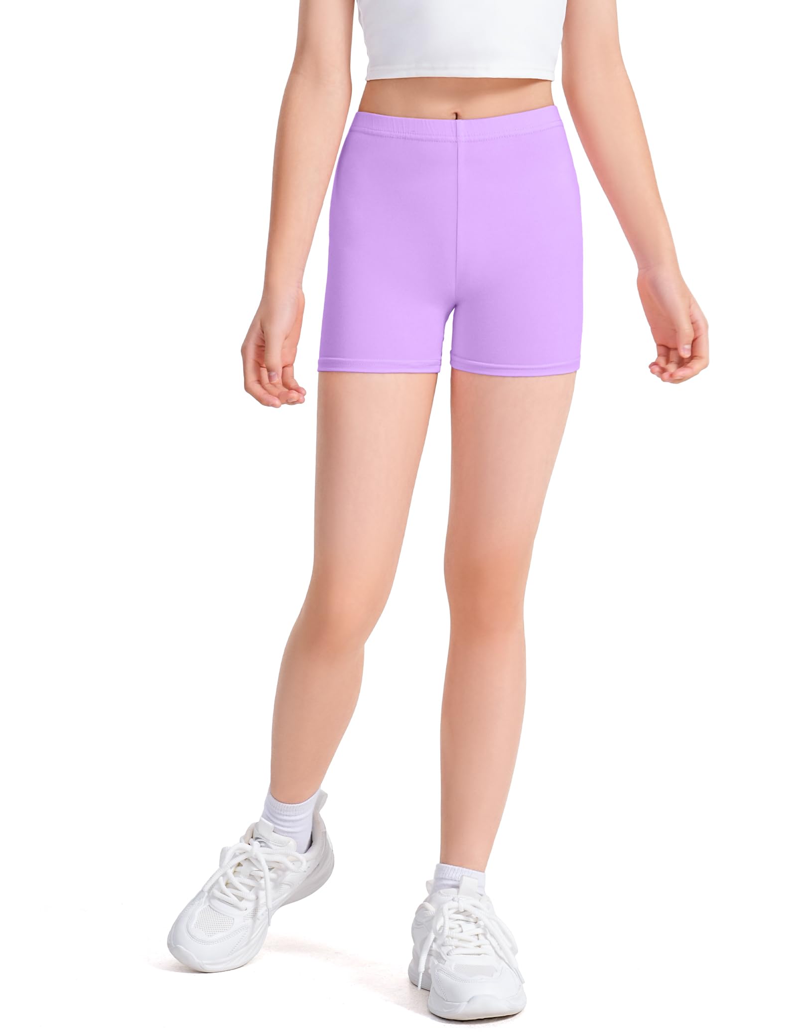 KEREDA Short Fille Enfant Cyclist Legging Court Gymnastique Danse Sport 2-10 Ans Lot de 6
