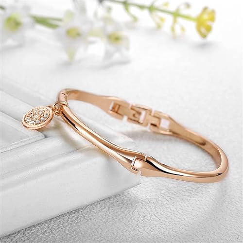 Miniatura 5 de CdyBox Reloj de cristal para mujer con 3 pulseras, reloj de pulsera de cuarzo, 4 piezas, juego de joyería para mujer