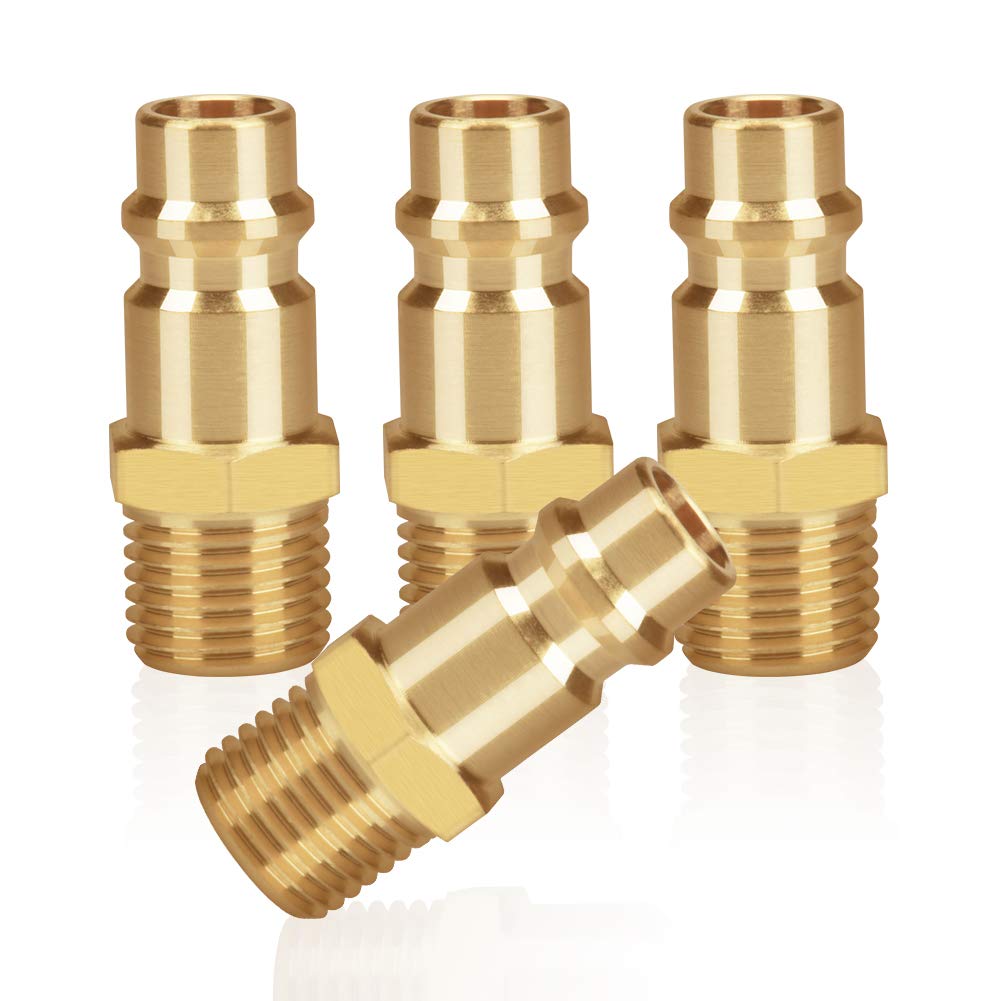 Buy 4pcs Air Line Connectors Euro Airline Hose Compressor Fittings 1/4" BSP Air Coupler and Plug