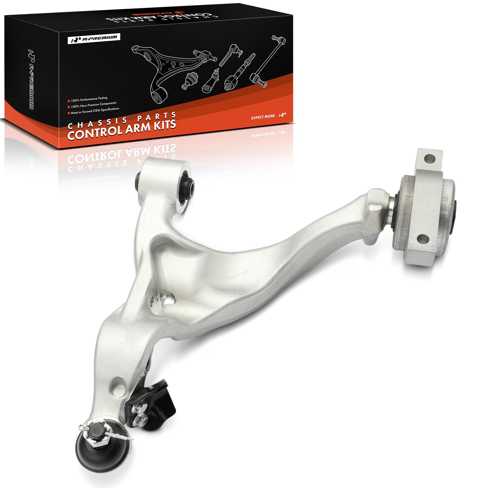 A-Premium Front Right Lower Control Arm, with Ball Joint & Bushing, Compatible with Infiniti M35/M45 2006 2007 2008 2009 2010, RWD
