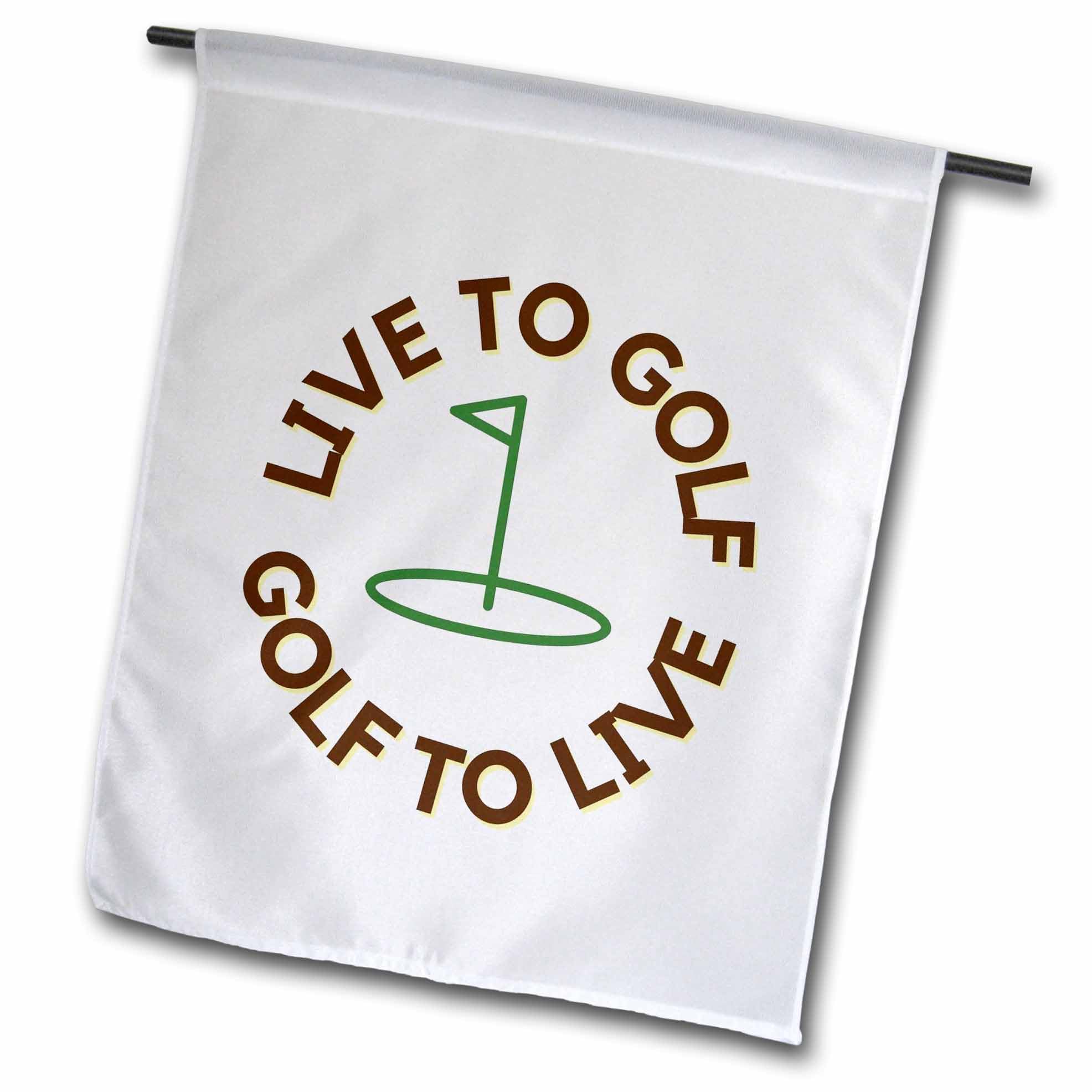 3dRose Golf Flag with Text of Live to Golf,Golf to Live - Flags (fl-383554-2)