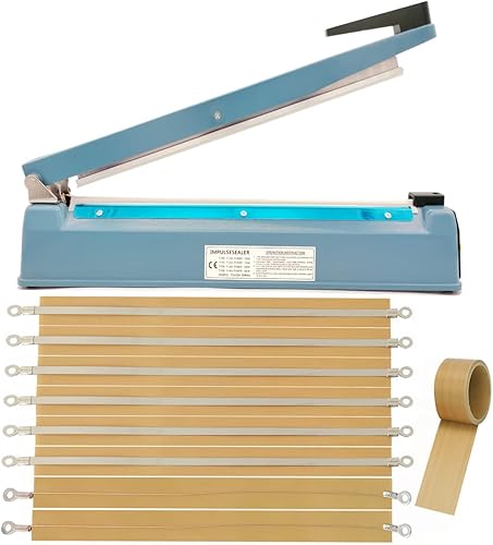 Miniatura 11 de Sellador térmico Impulse de 16 pulgadas para bolsas Mylar, máquina selladora de calor para bolsas de plástico/polietileno/galletas, sellador manual