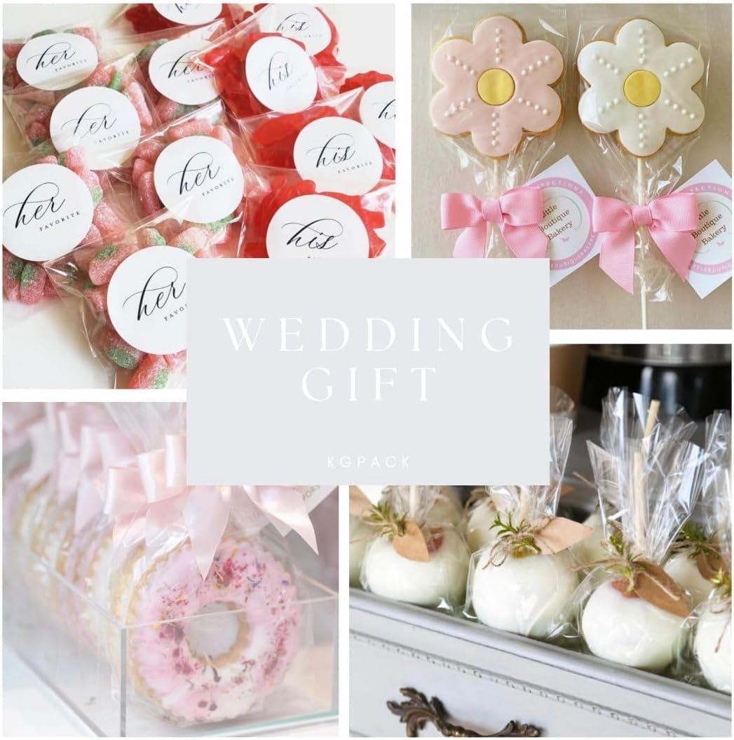 Buste in cellophane, piatte e trasparenti, 22 x 30 cm, per confezionare regali, feste, matrimoni, snack, biscotti, caramelle, casa, cucina, 100 pezzi