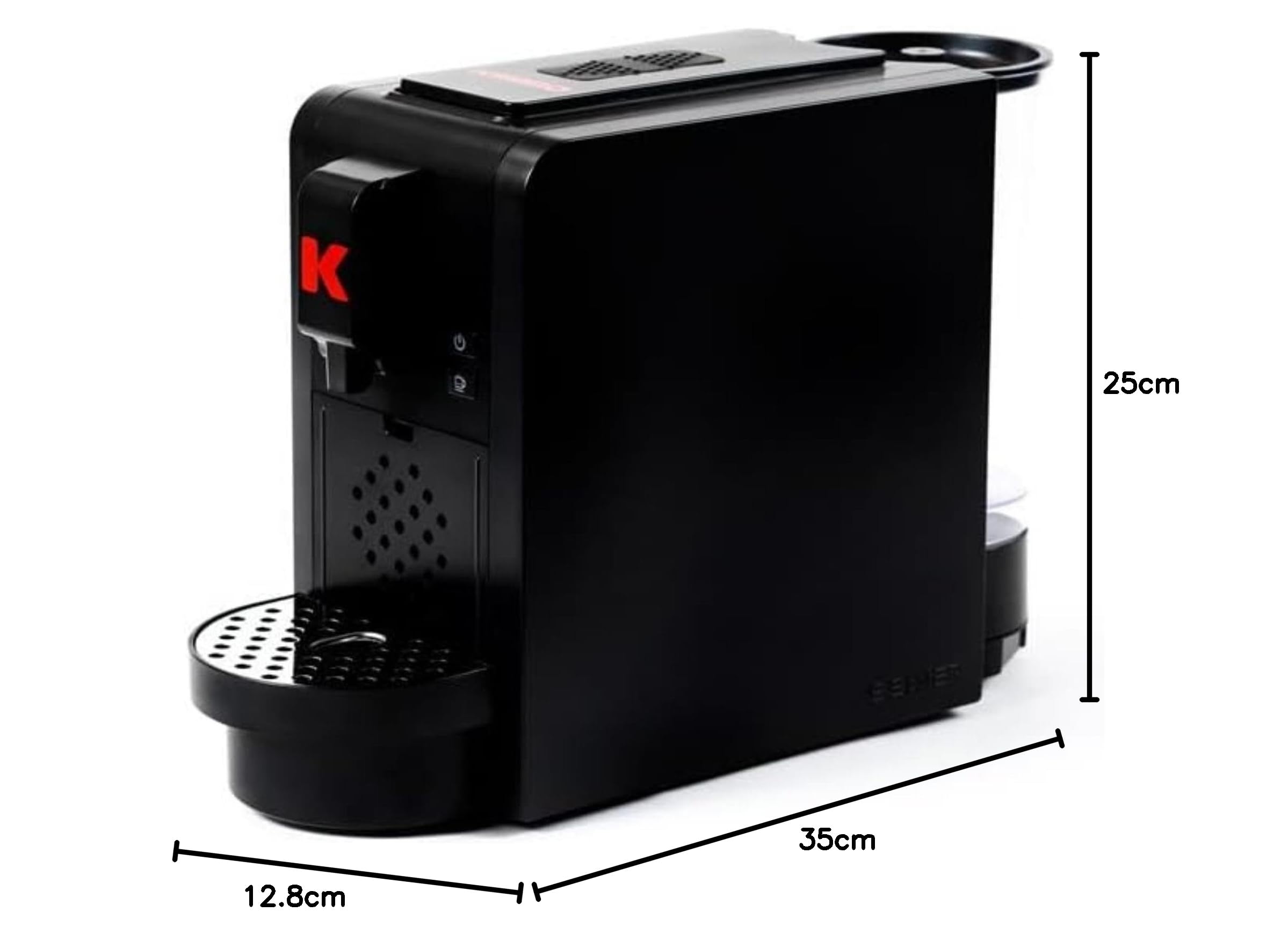 Kimbo Up! Nuova Macchina da Caffè Espresso a Cialde, 20 Bar, Compatta, Design Elegante, Serbatoio Acqua 850 ml, Colore Nero, Espulsione Automatica della Cialda, Include 100 Cialde Macinato Fresco