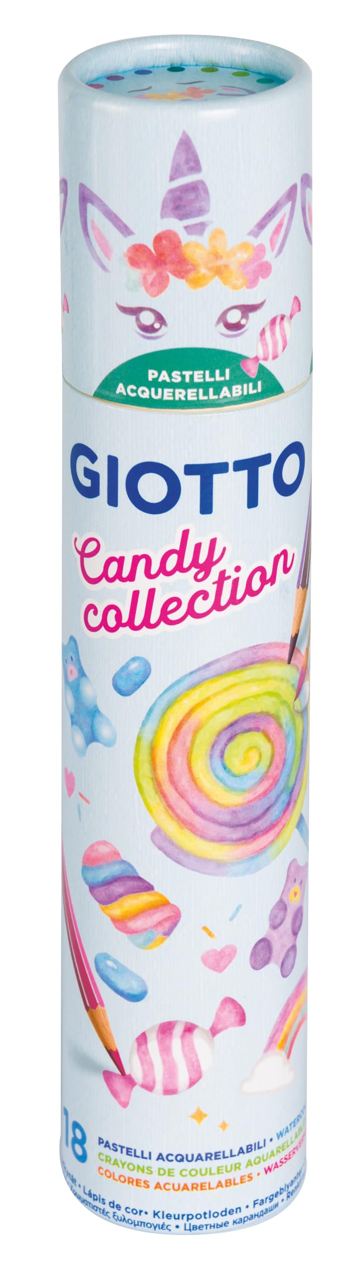 Giotto Candy Collection Pastelli acquarellabili Barattolo 18 pz