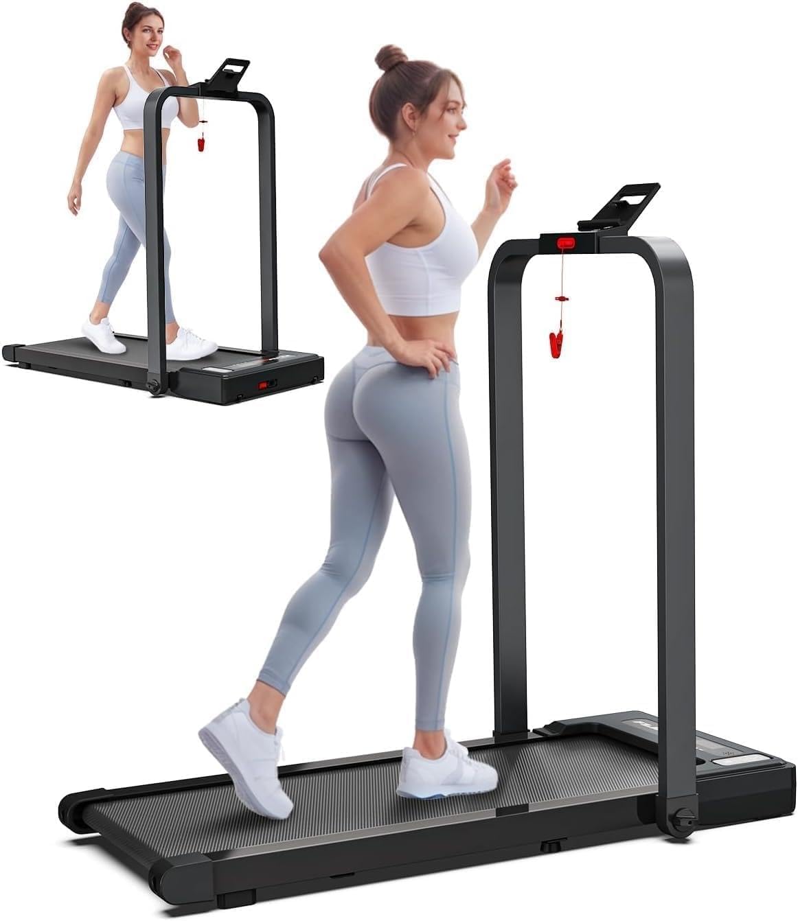 Caminadora Eléctrica Plegable 2.5 hp con Inclinación y Ruedas Color Negro Oscuro