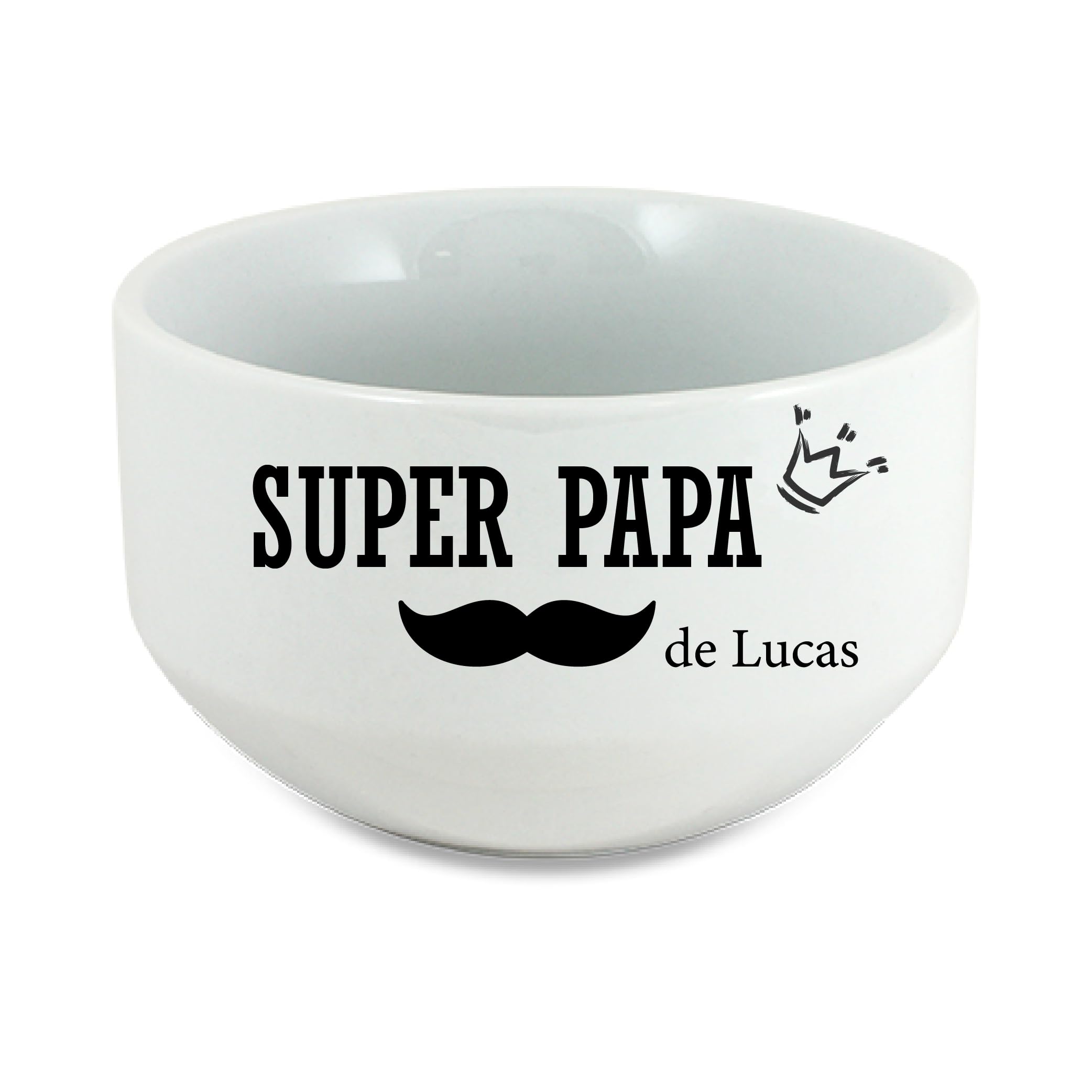 Bol Super Papa Personnalisé 600 ml – Bol avec Prénom Enfant – Céramique – Cadeau Fête des Pères Original