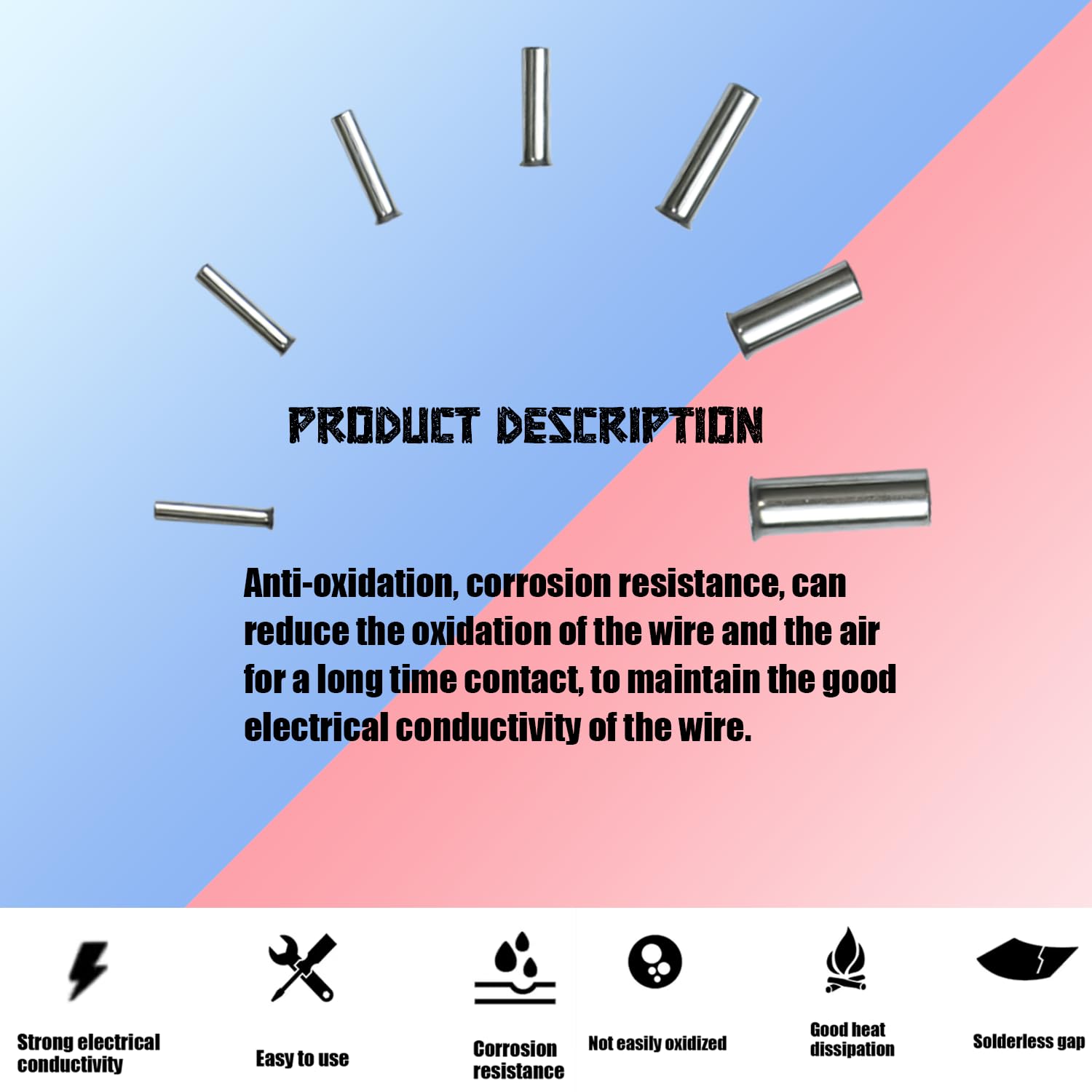 Embout Electrique A Sertir Kit De 600 Embouts De Câble, Bornes à Sertir Non Isolées Embout De Cablage