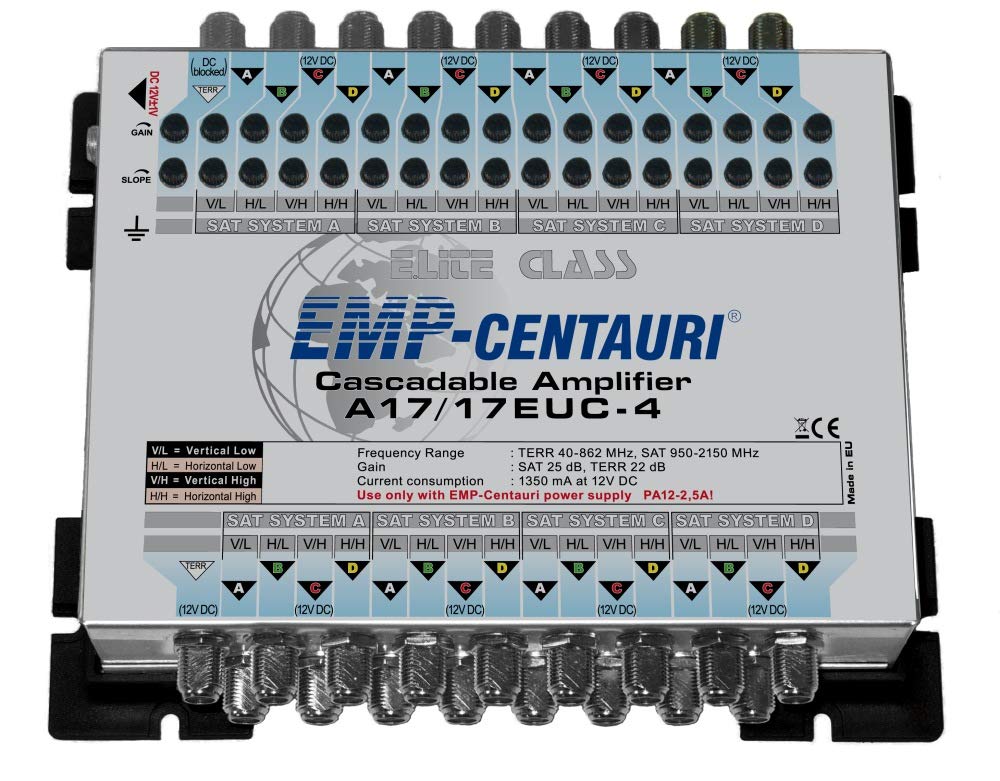 Amplificateur A17/17EUC-4 répartiteur 4 voies pour antenne et coaxial - 2