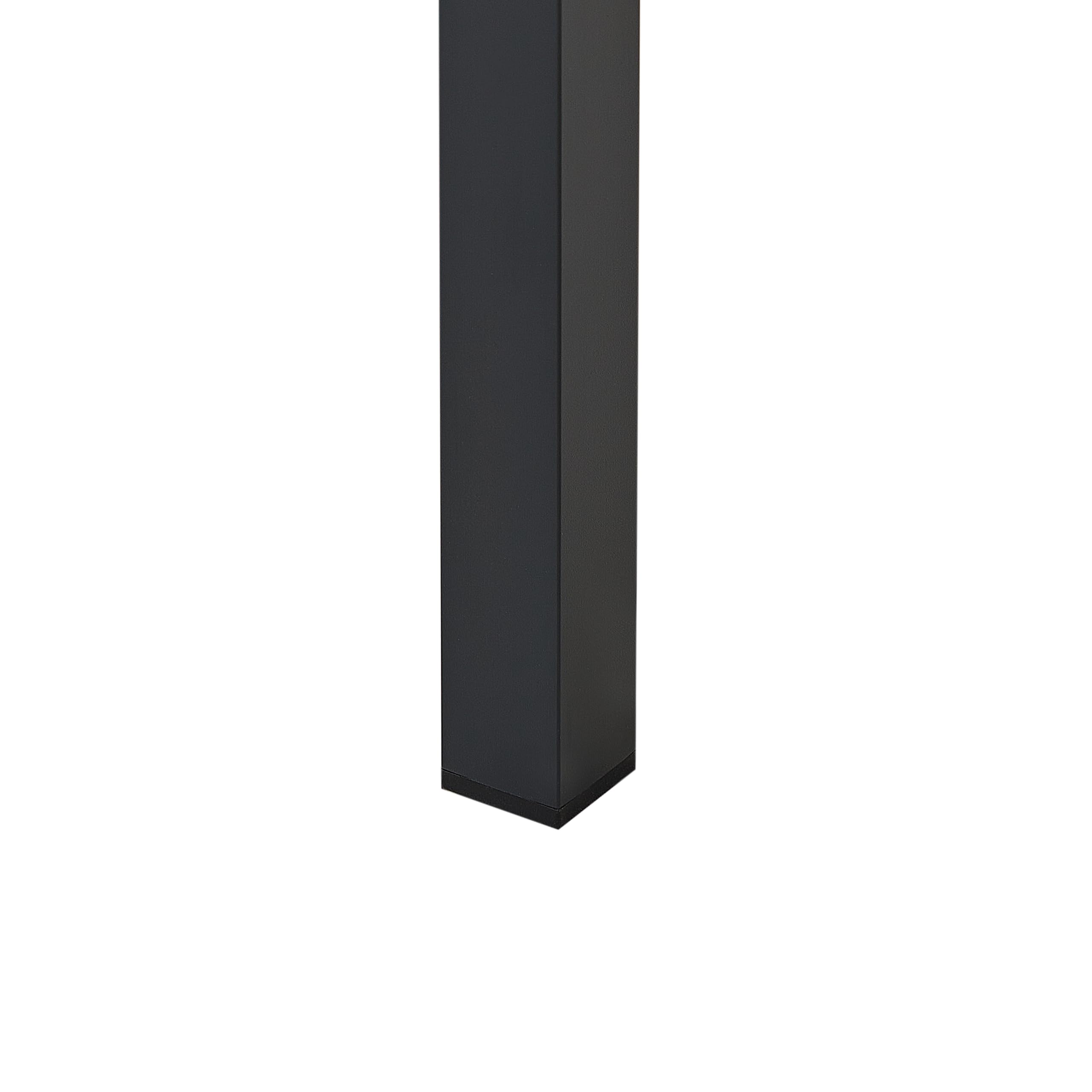 Beliani Mesa de Centro de jardín 96 x 52 cm Exterior Madera plástica Clara y Base Negra Messina